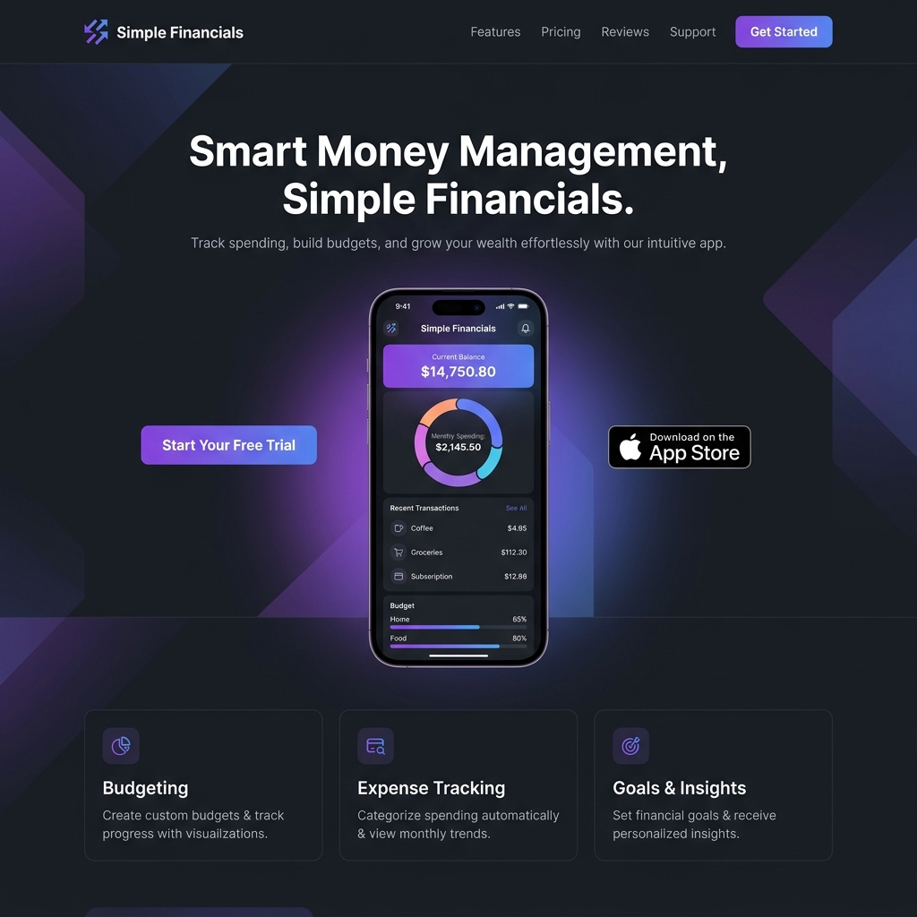 Simple Financials App — Smart money management